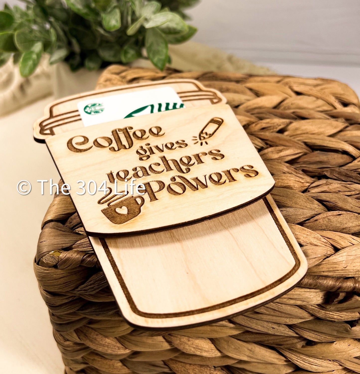 Teacher Gift Appreciation Coffee Card Holder Back to School End of Year Present for Teacher Thank You Teacher School Gift Ideas Teacher Week