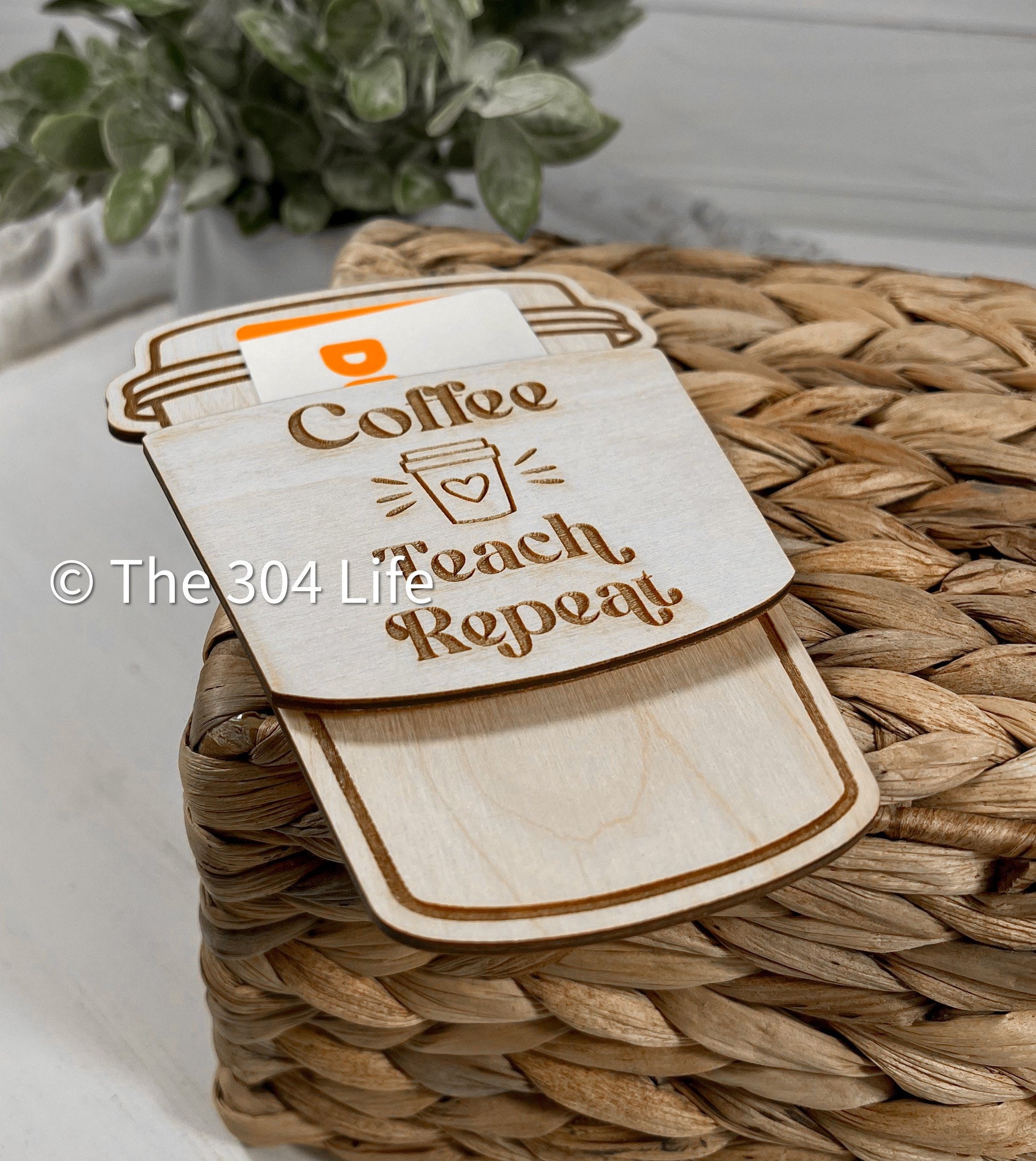 Teacher Gift Appreciation Coffee Card Holder Back to School End of Year Present for Teacher Thank You Teacher School Gift Ideas Teacher Week