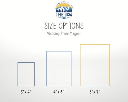 Wedding Photo Magnet Personalized Gift for Couple Custom Anniversary Gift for Him Fridge Keepsake Newlywed Bride and Groom Photo for Her
