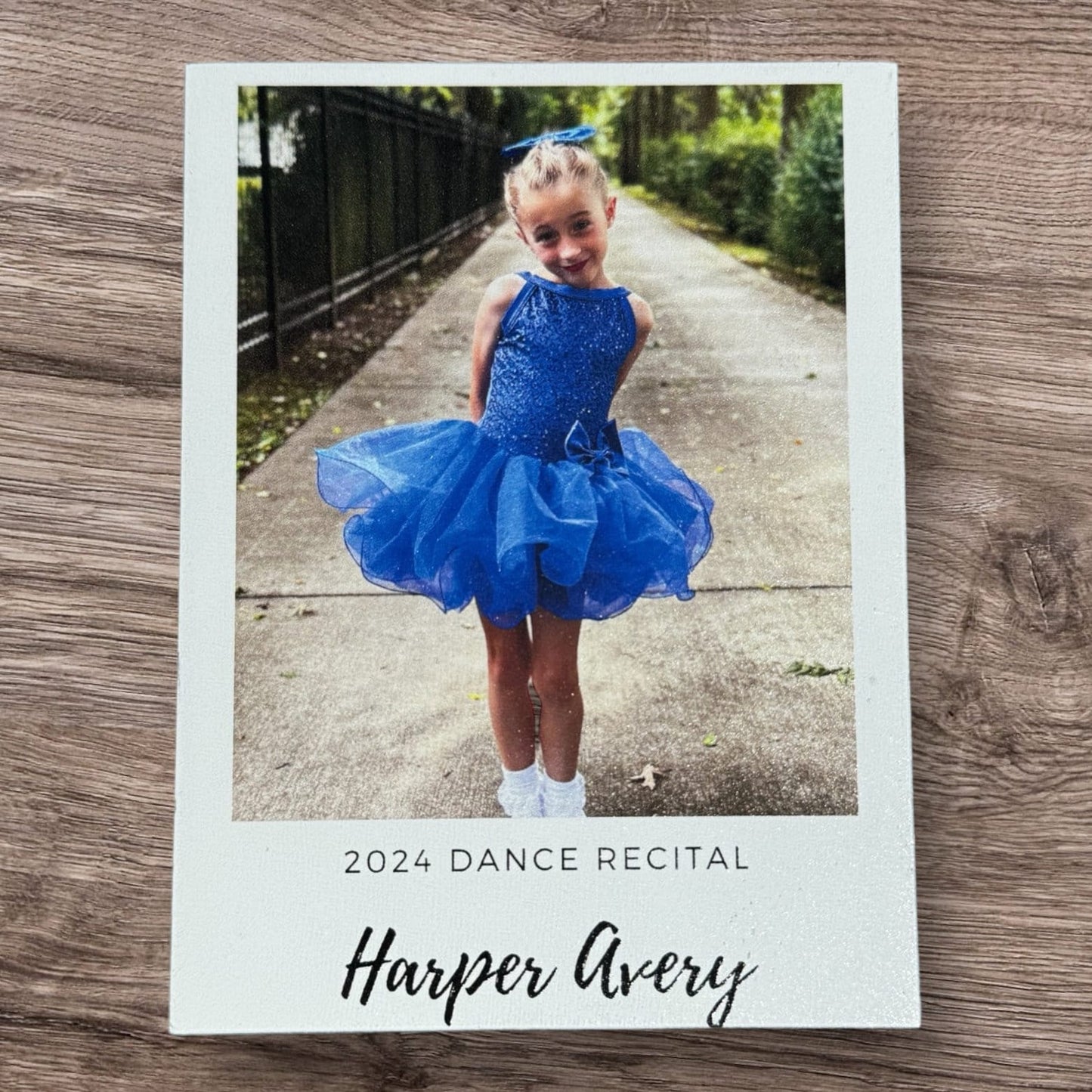 Customizable Wooden Photo Magnet: Dance Recital Keepsake