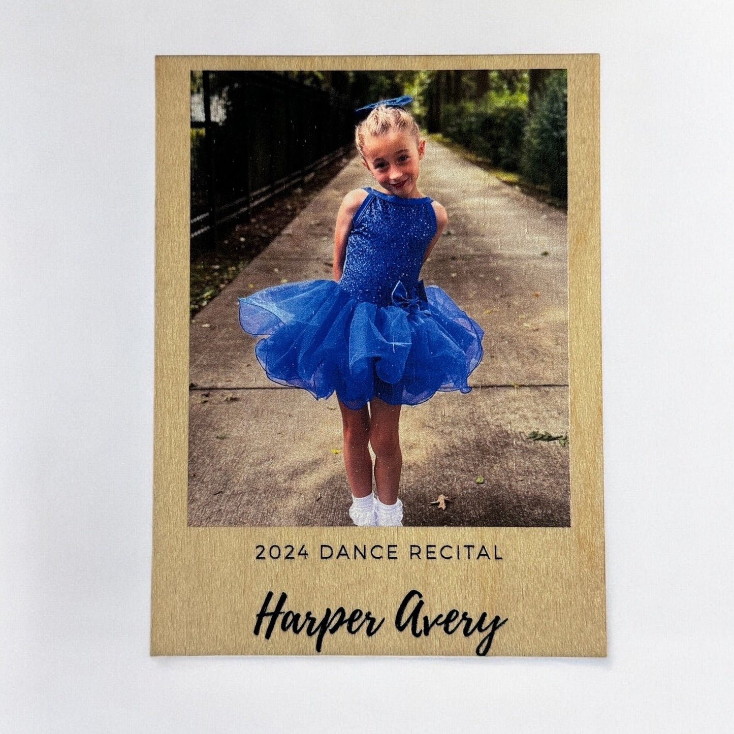 Customizable Wooden Photo Magnet: Dance Recital Keepsake