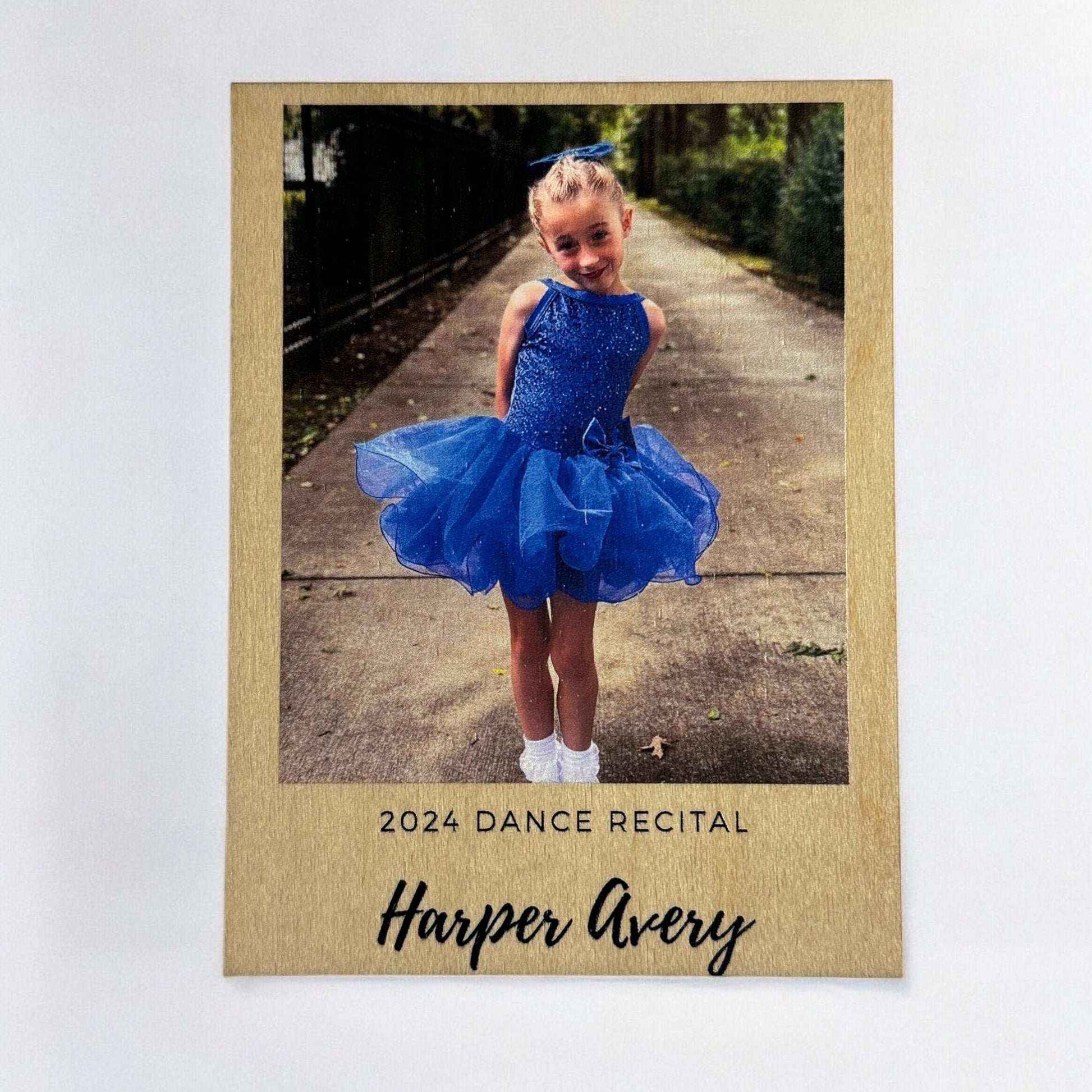 Customizable Wooden Photo Magnet: Dance Recital Keepsake