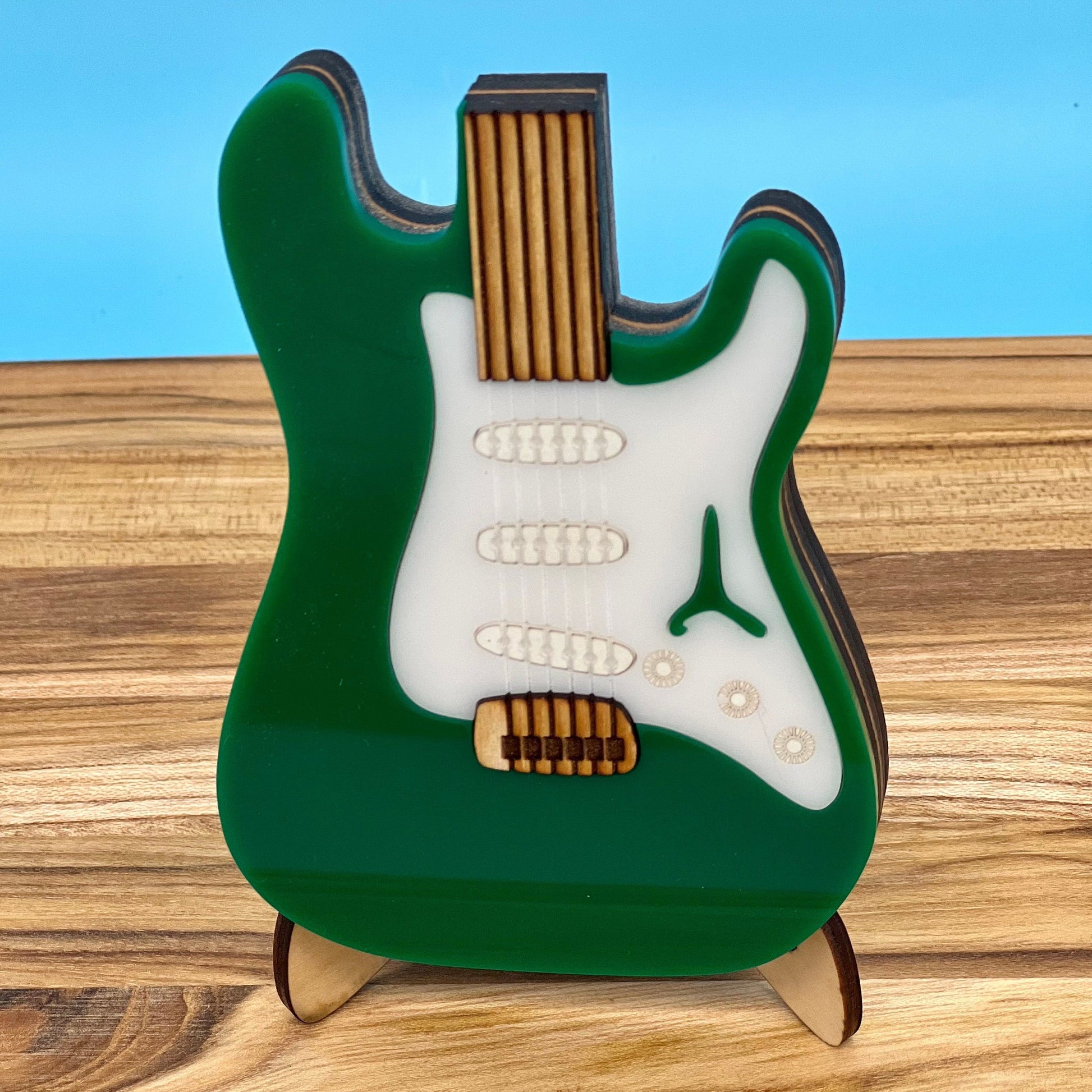 Personalized Guitar Pick Holder: Custom Wood & Acrylic Case