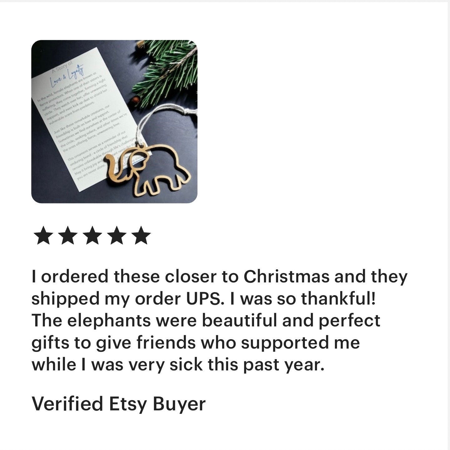 Wooden Elephant Ornament Christmas Tree Decoration Friendship Gift Handcrafted Wood Decor Holiday Ornament Birthday Present Meaningful Gift