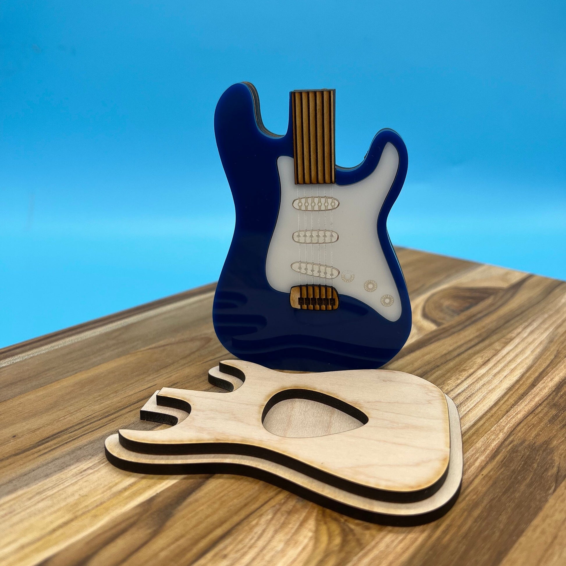 Personalized Guitar Pick Holder: Custom Wood & Acrylic Case