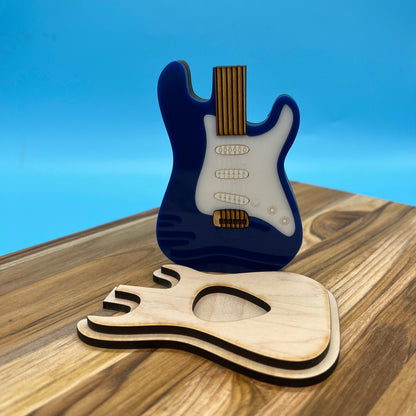 Personalized Guitar Pick Holder: Custom Wood & Acrylic Case