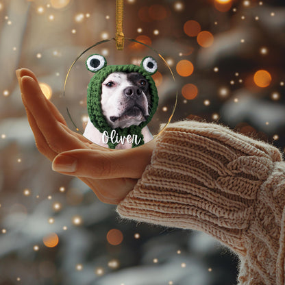 Custom Dog Photo Ornament: Personalized Acrylic Pet Memorial Gift