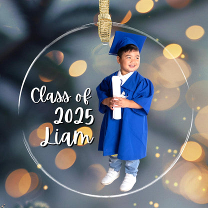 Personalized Kindergarten Graduation Ornament 2026 Custom Photo Grad Gift Preschool Graduate Keepsake Class of 2026 Ornament for Kids