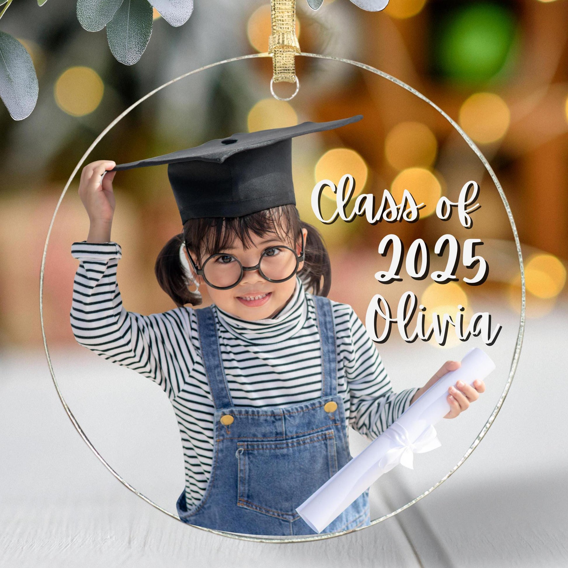 Personalized Kindergarten Graduation Ornament 2026 Custom Photo Grad Gift Preschool Graduate Keepsake Class of 2026 Ornament for Kids
