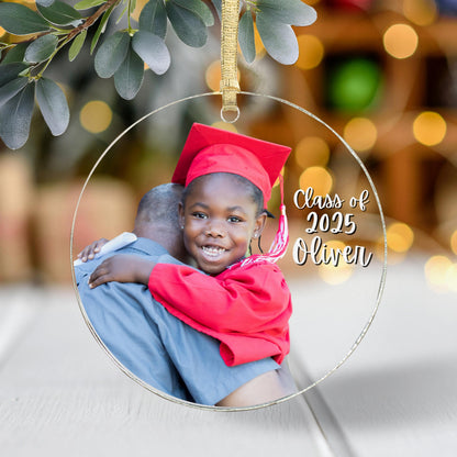 Personalized Kindergarten Graduation Ornament 2026 Custom Photo Grad Gift Preschool Graduate Keepsake Class of 2026 Ornament for Kids