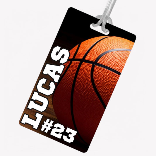 Personalized Basketball Bag Tag Sports Team Luggage Tag for Player Backpack ID Custom Team Gift for Coach and Athletes Customized Name Tag