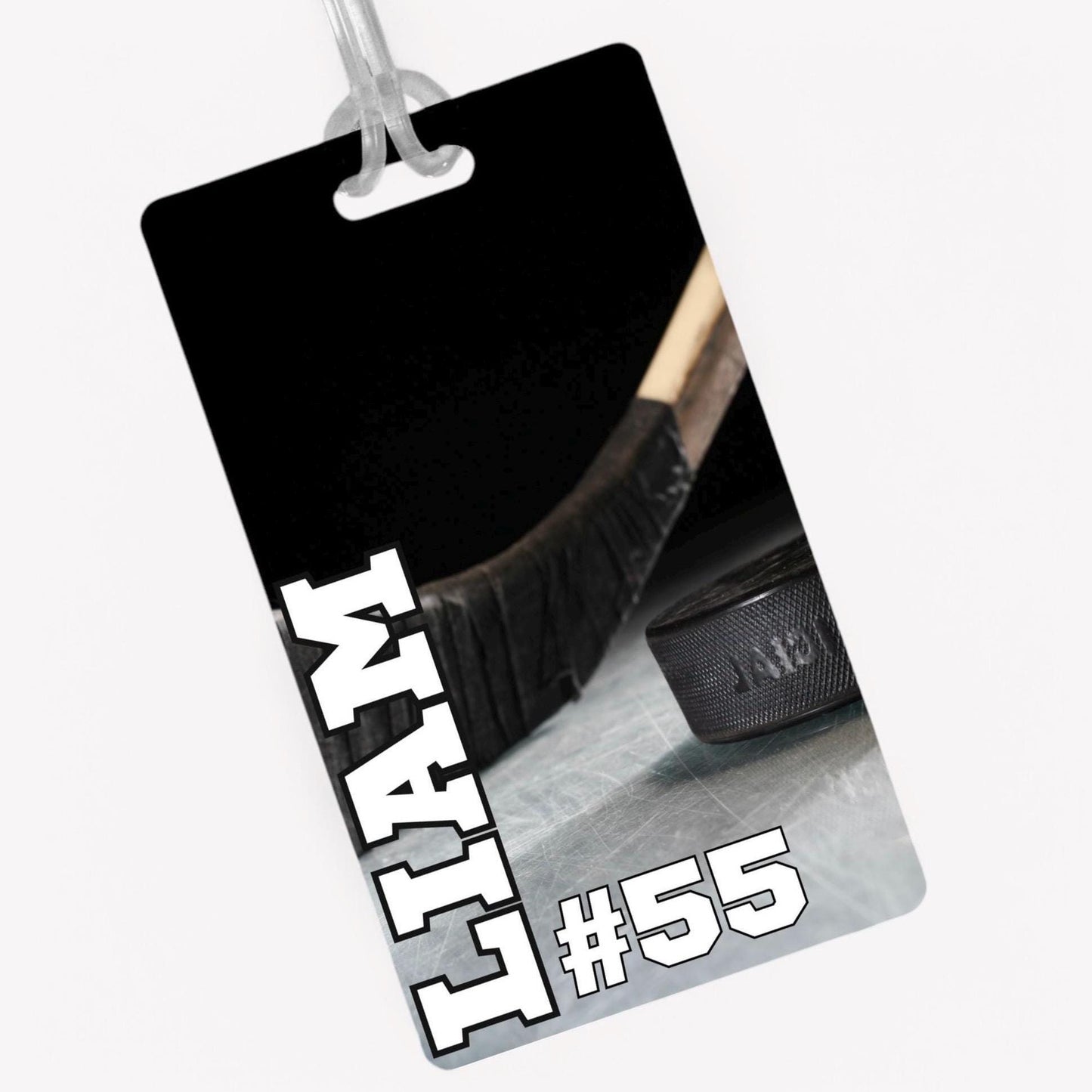 Personalized Hockey Bag Tag: Custom Team Player Luggage ID