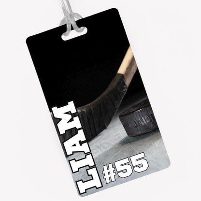 Personalized Hockey Bag Tag: Custom Team Player Luggage ID