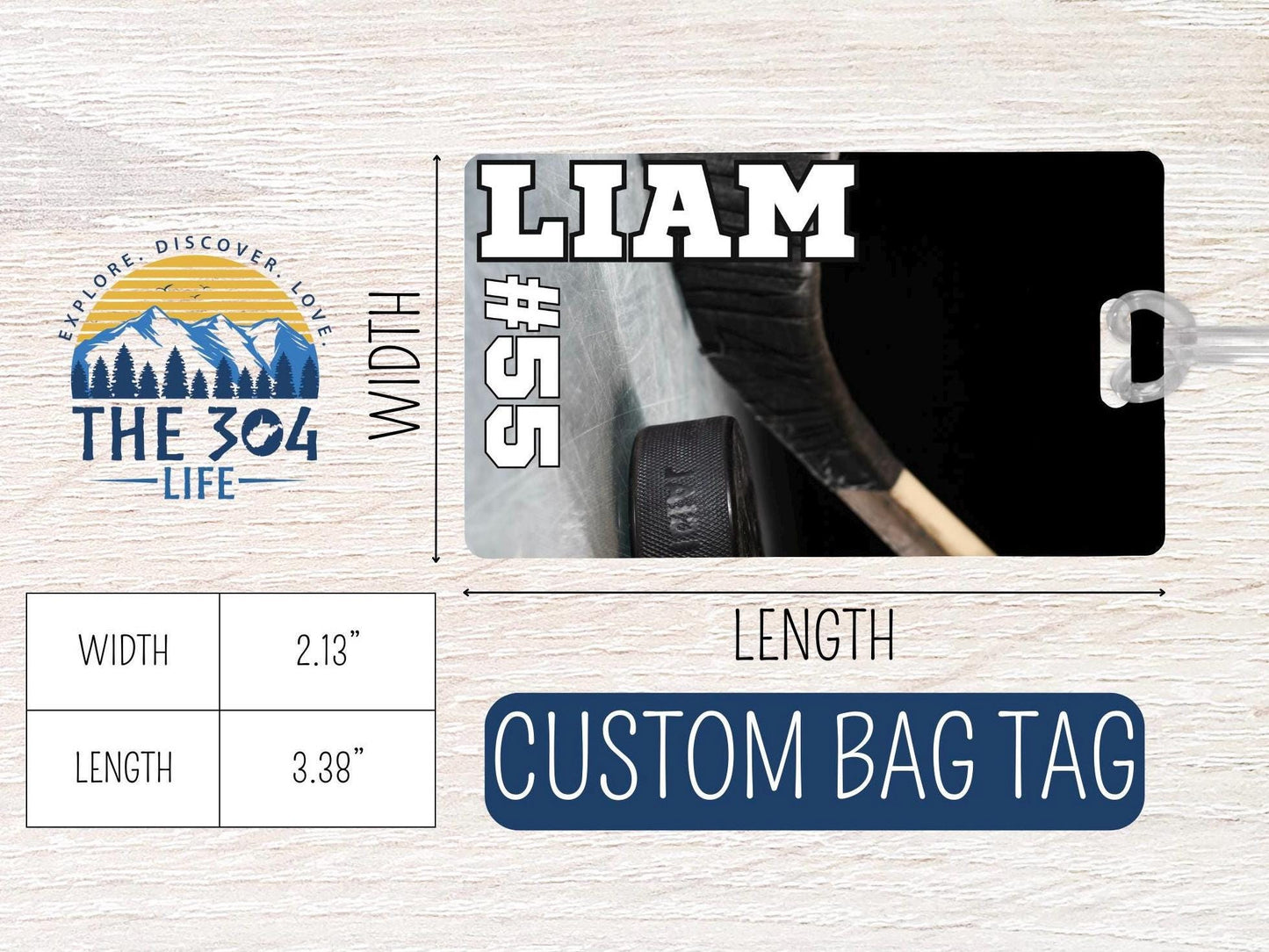 Personalized Hockey Bag Tag: Custom Team Player Luggage ID