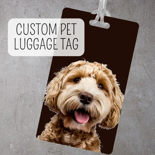 Personalized Pet Photo Luggage Tag: Custom Dog Travel ID Tag