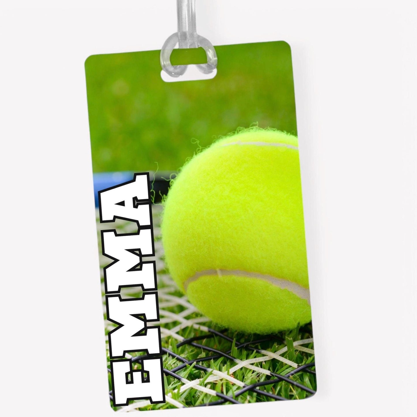 Personalized Tennis Bag Tag: Custom Team Player Luggage ID