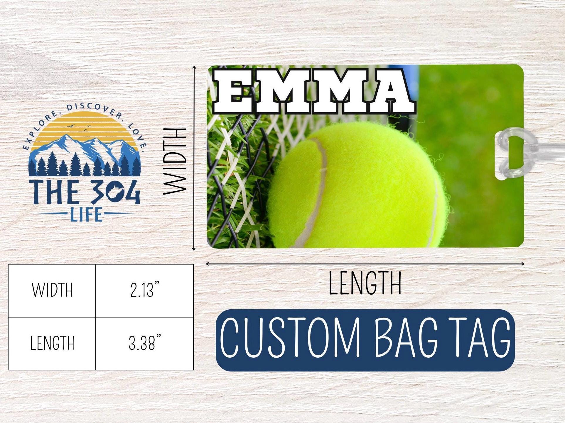 Personalized Tennis Bag Tag: Custom Team Player Luggage ID