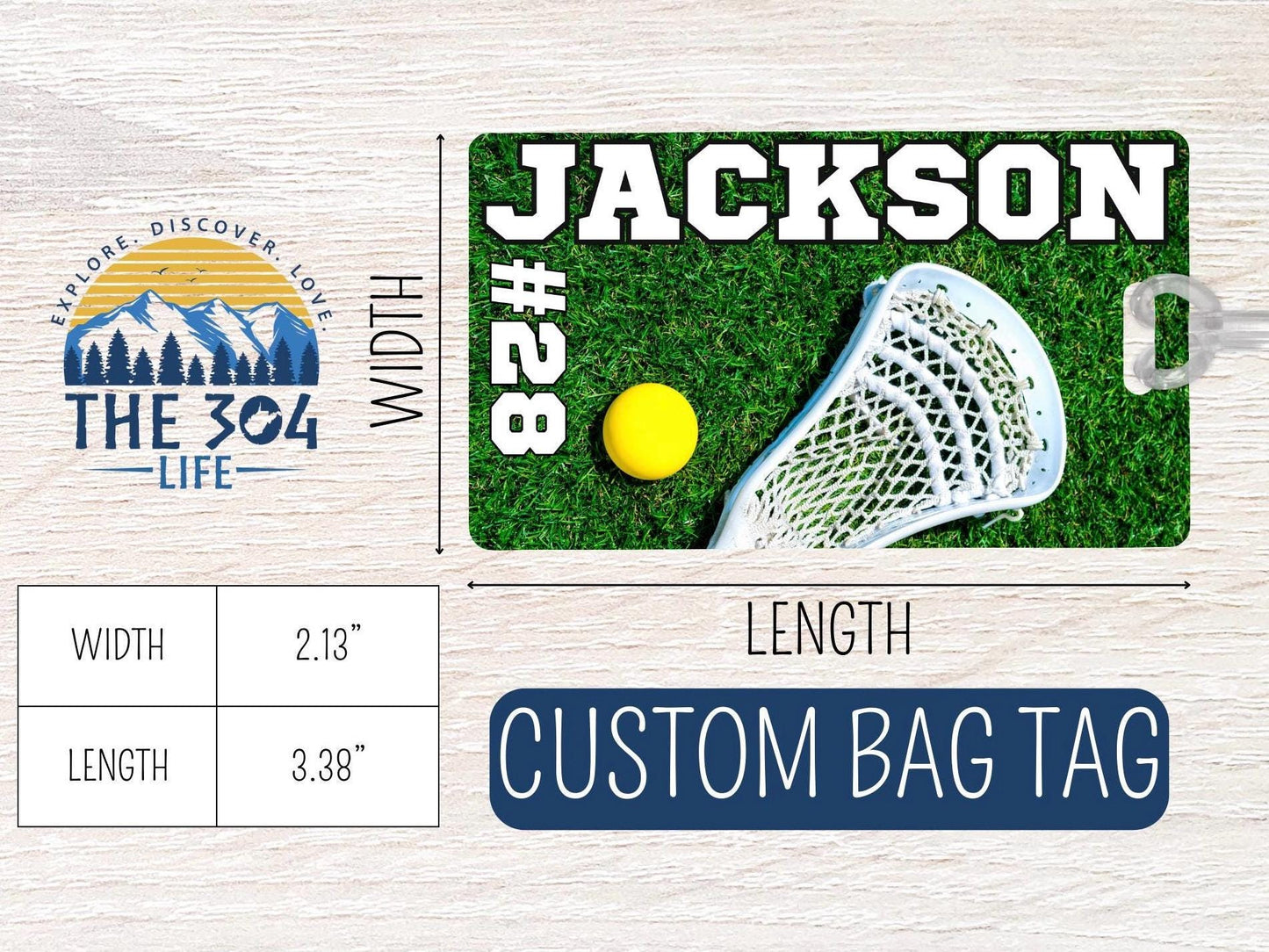 Personalized Lacrosse Bag Tag: Custom Team Player Gift