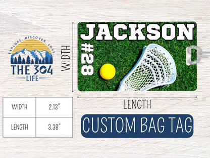 Personalized Lacrosse Bag Tag: Custom Team Player Gift