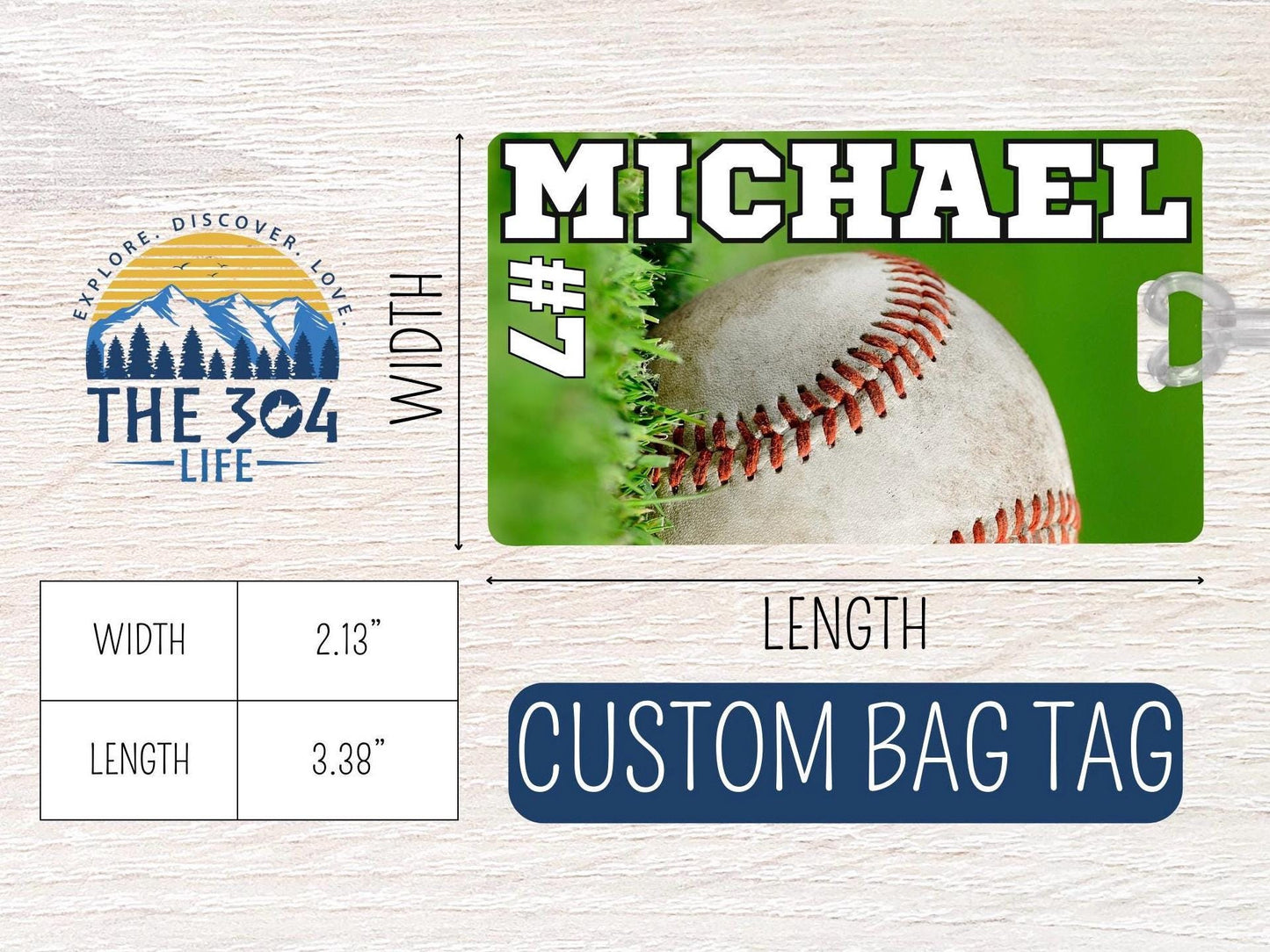 Personalized Baseball Bag Tag: Custom Team Player Luggage ID