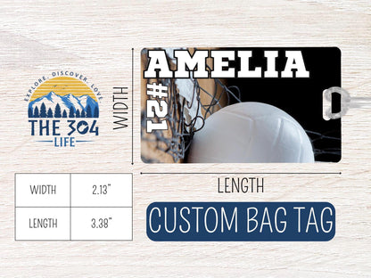 Personalized Volleyball Bag Tag: Custom Team Player Gift