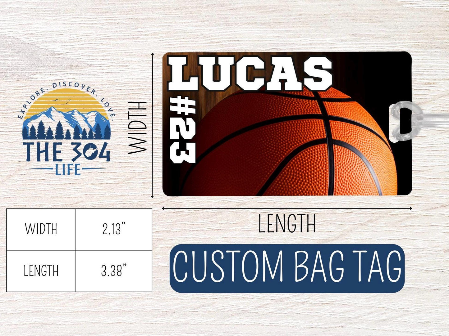 Personalized Basketball Bag Tag: Custom Team Player Gift