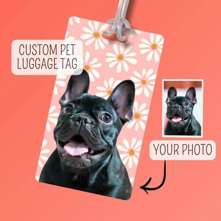 Custom Pet Photo Luggage Tag: Personalized Dog Travel ID Tag
