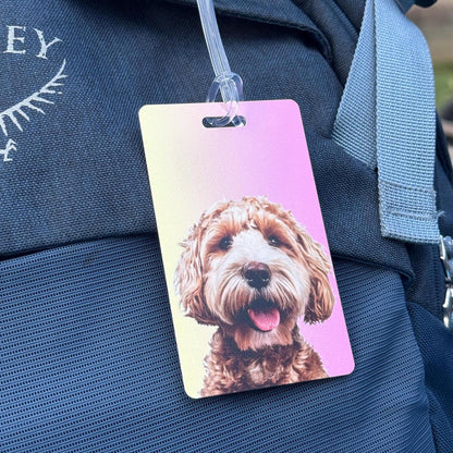 Personalized Pet Luggage Tag Custom Dog Photo Bag Tag Travel Gift for Pet Lovers Custom Cat Tag for Suitcase Backpack Carry On