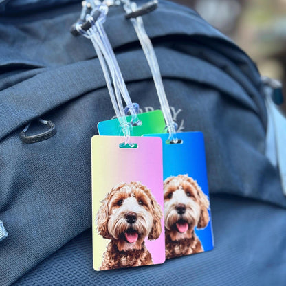 Personalized Pet Photo Luggage Tag: Custom Dog Travel ID Tag