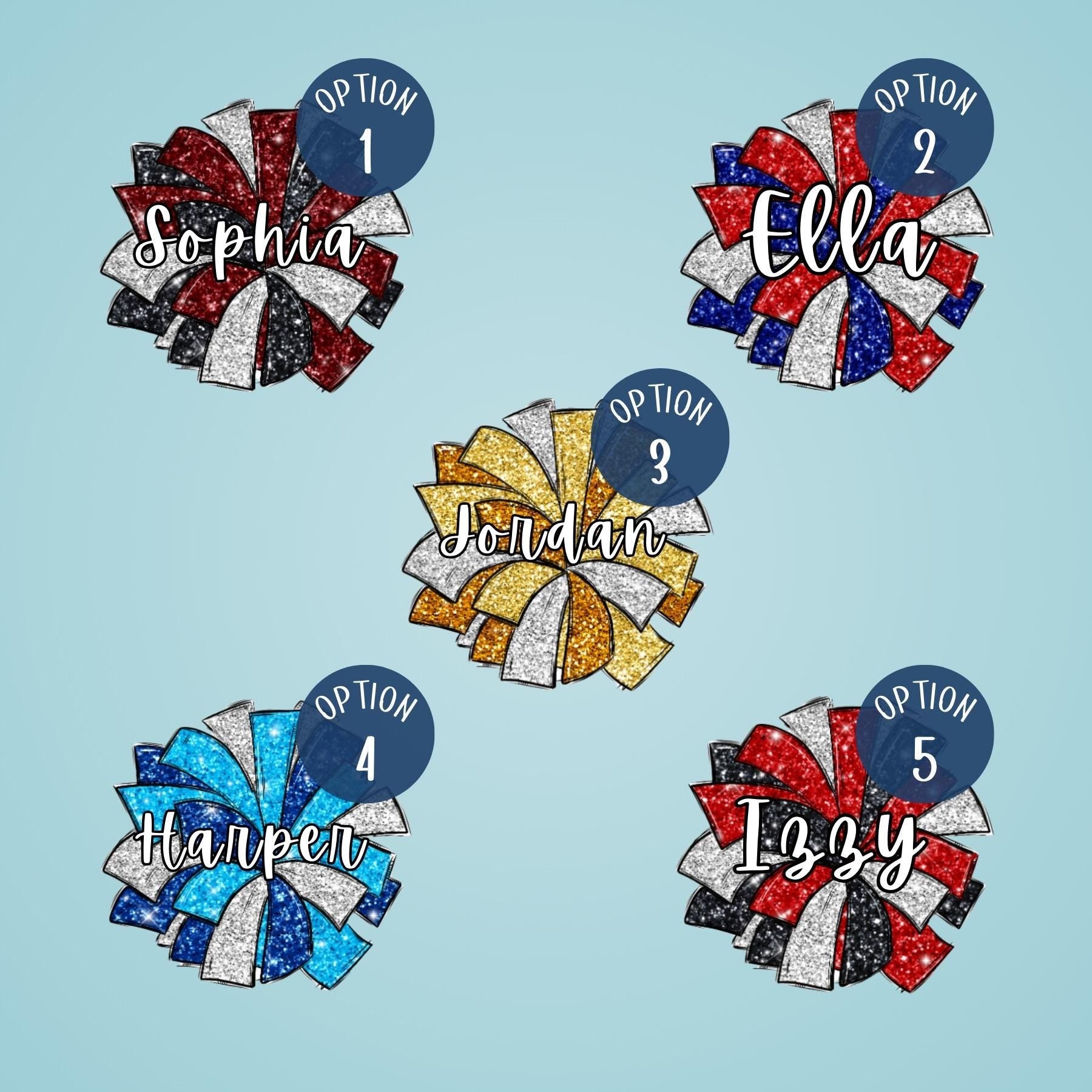 Cheerleader Bag Tag with Name Glitter Personalized Cheer Bag Charm for Girls Custom Cheer Team Gift for Dancer Luggage Tag End of Year Gift