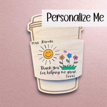 Teacher Appreciation Gift Coffee Card Holder Back to School Thank You Present End of Year Teacher’s Aide Gift Idea for Paraprofessional