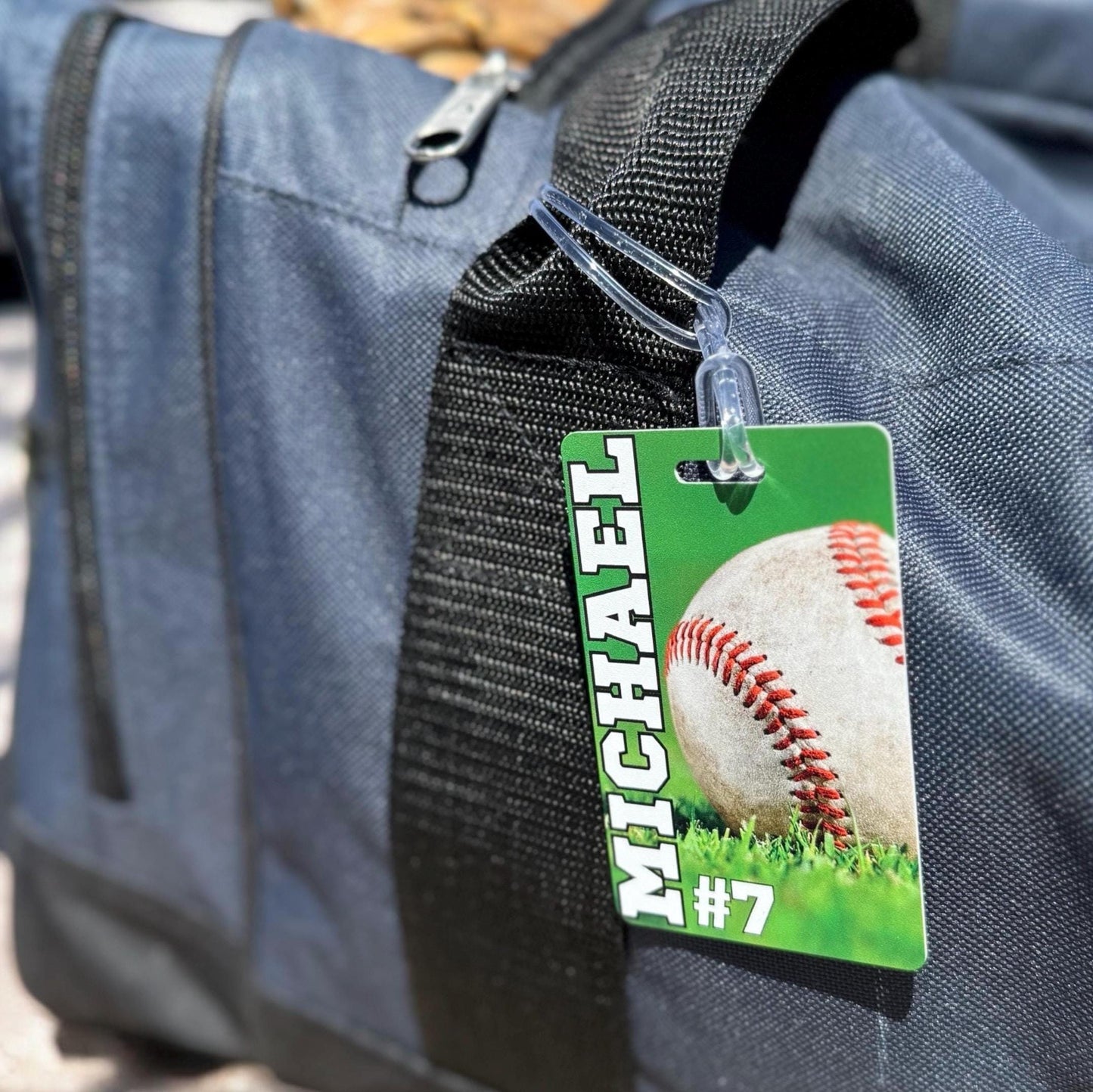 Personalized Baseball Bag Tag: Custom Team Player Luggage ID