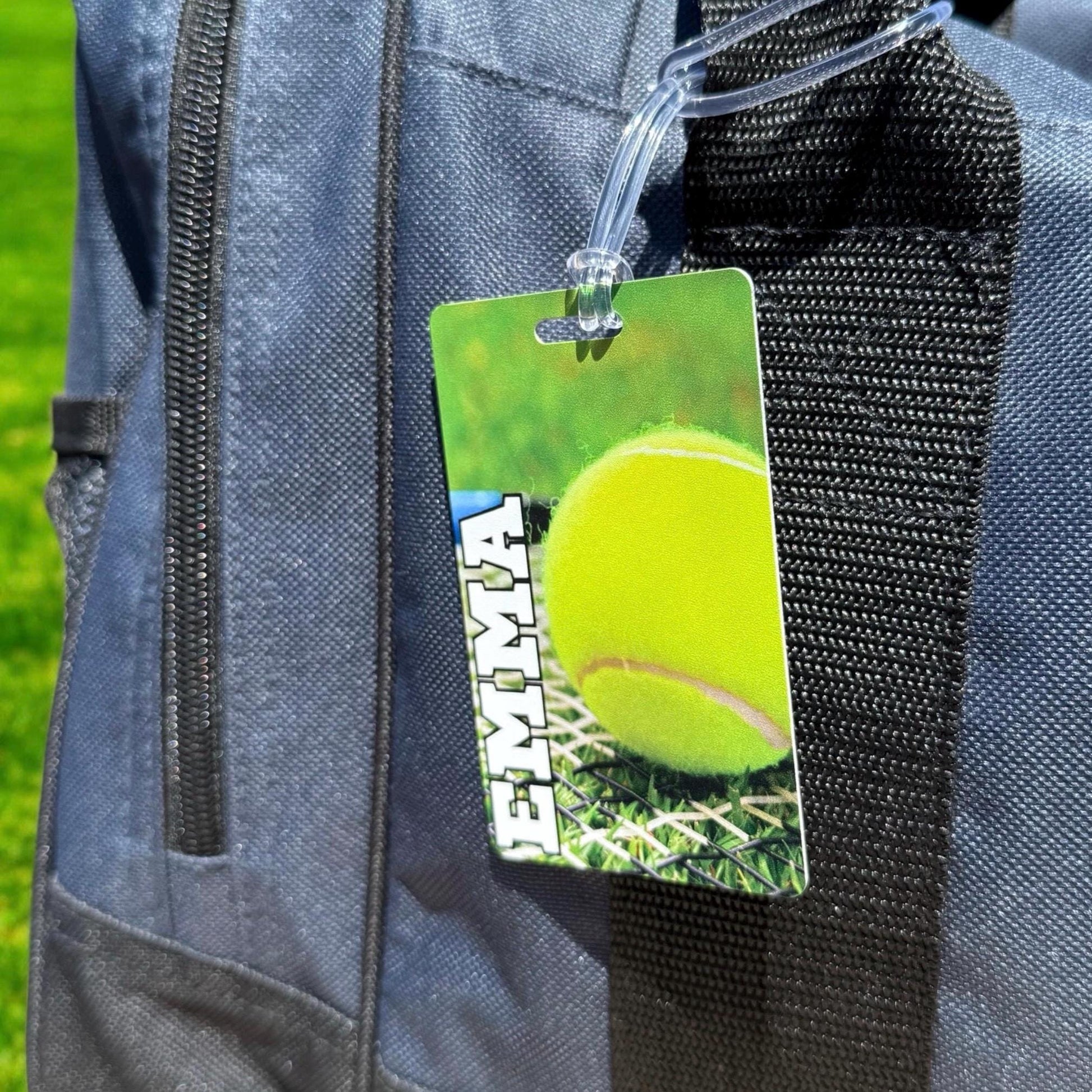 Personalized Tennis Bag Tag: Custom Team Player Luggage ID