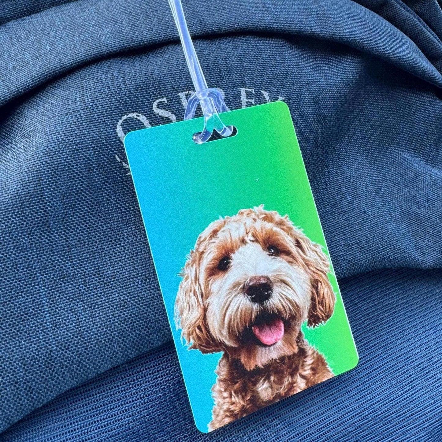 Custom Pet Photo Luggage Tag: Dog Travel Tag, Animal Label