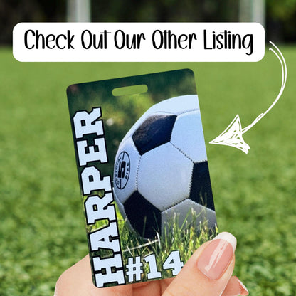 Personalized Soccer Bag Tag: Custom Team Player Gift