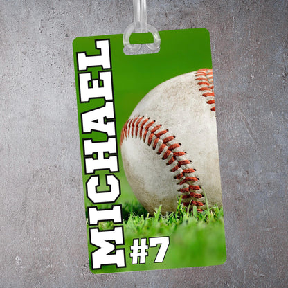 Personalized Baseball Bag Tag: Custom Team Player Luggage ID