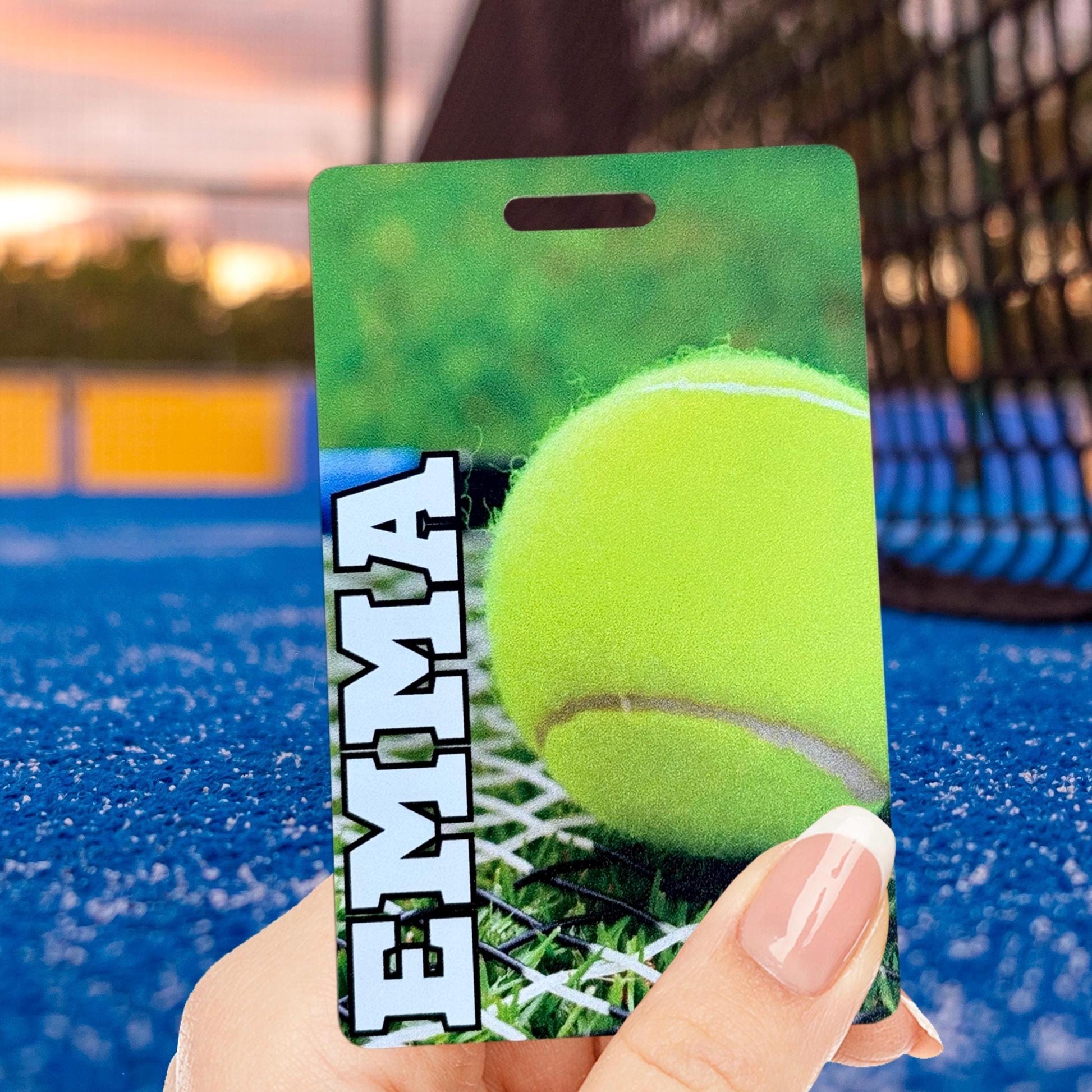 Personalized Tennis Bag Tag: Custom Team Player Luggage ID