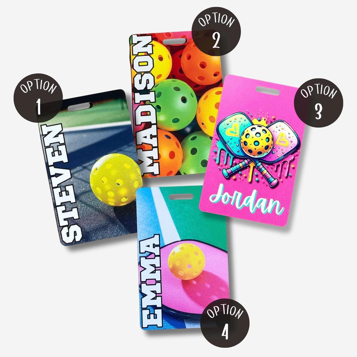 Personalized Pickleball Bag Tag Custom Paddle Sports Luggage Tag Gift for Pickleball Player Team Name Tag Tournament Gift Gear ID Tag