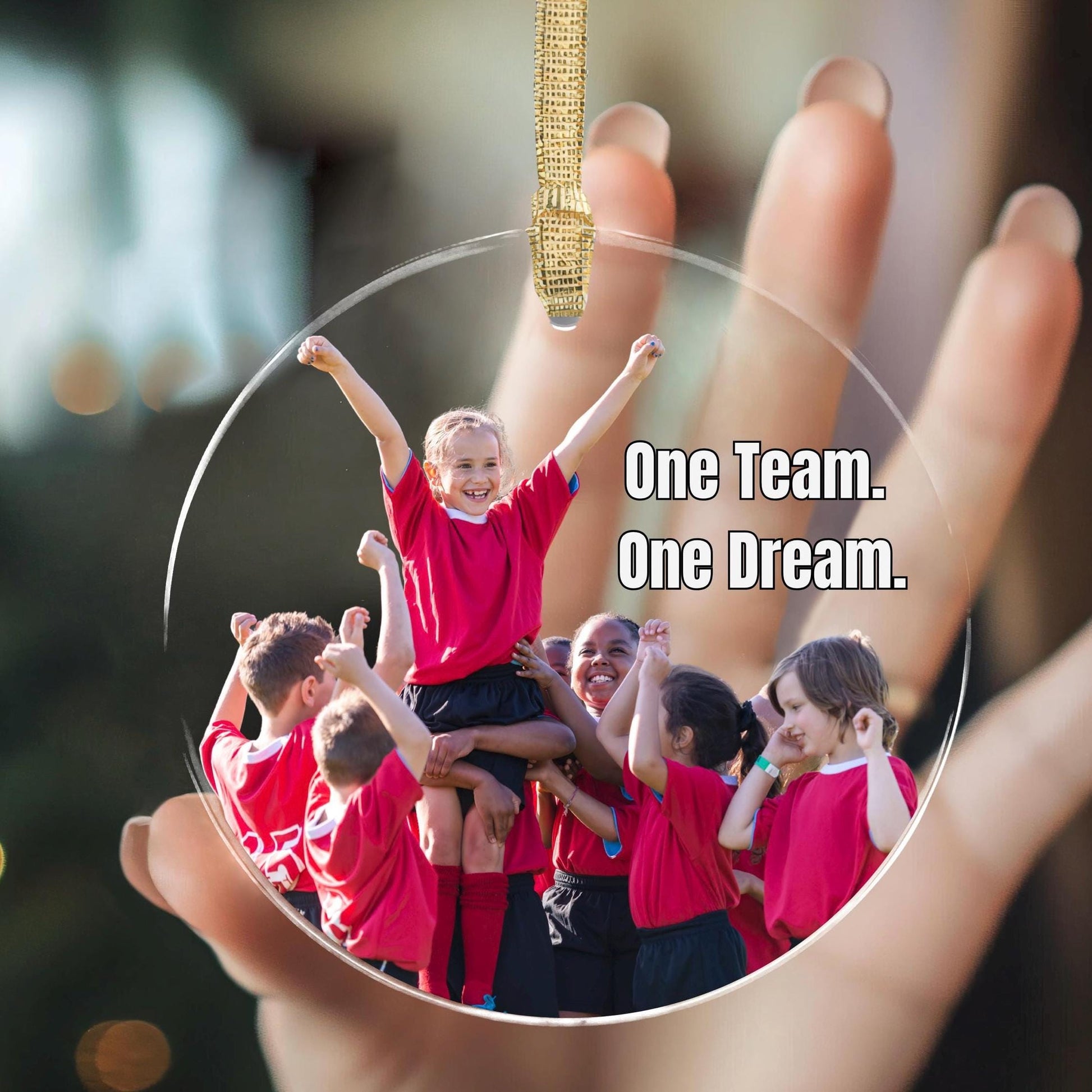Personalized Girl Soccer Photo Ornament: Acrylic Team Keepsake Gift