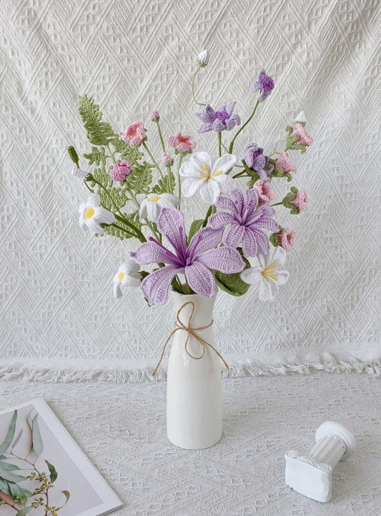 Crochet Peruvian Lily & Lewisia: Wabi Sabi Everlasting Flower