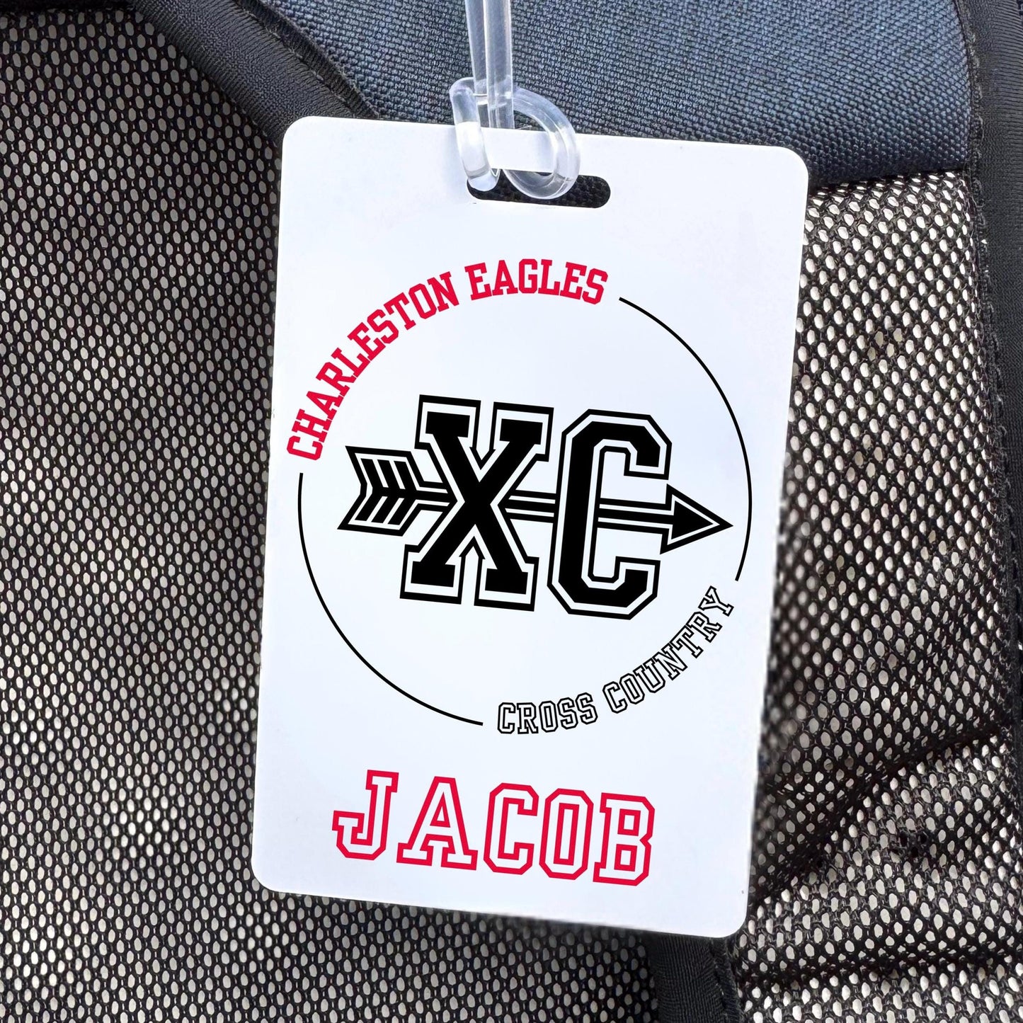 Personalized Cross Country Bag Tag for Runners XC Team Backpack Tag Custom Luggage ID Name Tag Track and Field Gift Athlete Tag Bulk Order