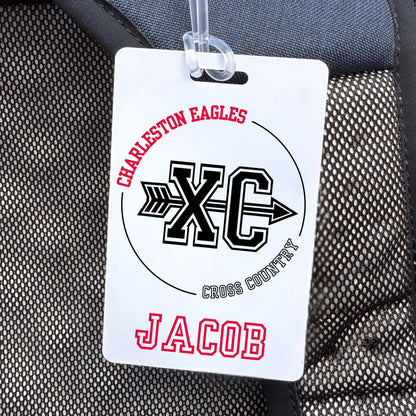 Personalized Cross Country Bag Tag for Runners XC Team Backpack Tag Custom Luggage ID Name Tag Track and Field Gift Athlete Tag Bulk Order