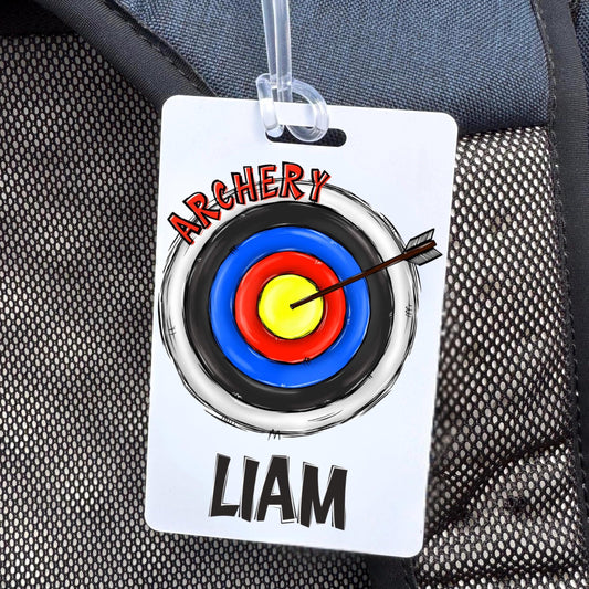 Personalized Archery Bag Tag Senior Night Gift Archery Banquet Gift with Name Custom Archery Team Sport Gift End of Season Favor for Archer