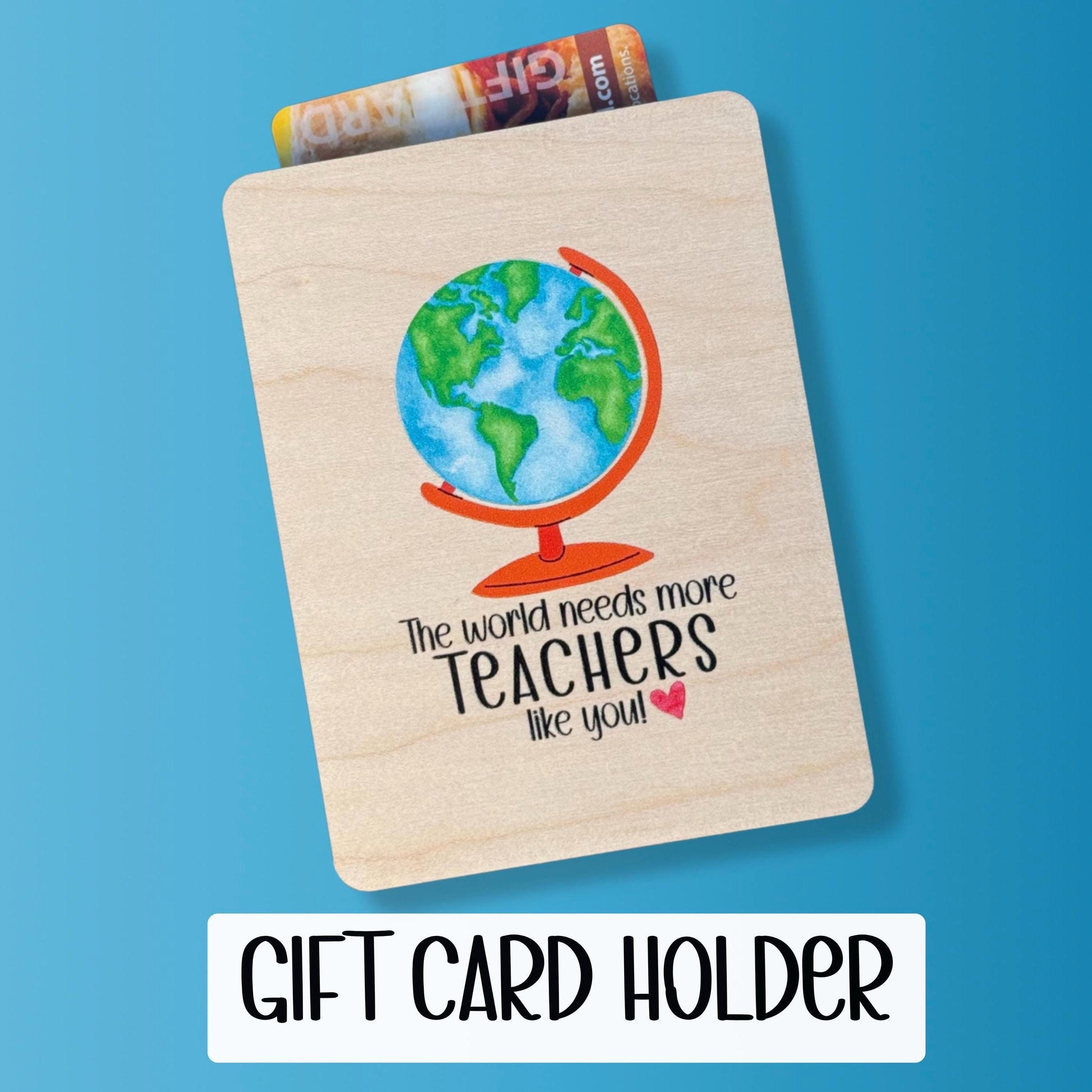 Teacher Gift Card Holder Teacher Appreciation Week Gift End of Year Kindergarten or Daycare Gift Classroom Gift From Student