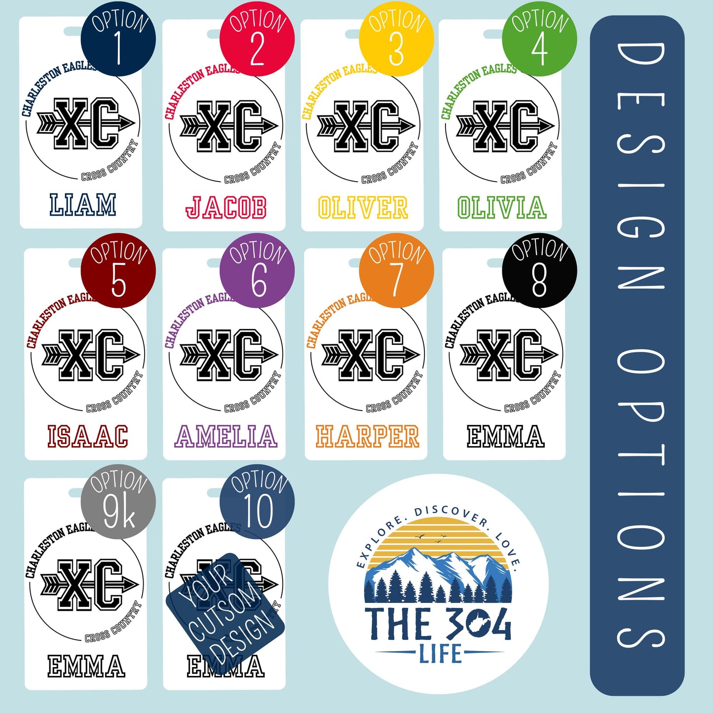 Personalized Cross Country Bag Tag for Runners XC Team Backpack Tag Custom Luggage ID Name Tag Track and Field Gift Athlete Tag Bulk Order