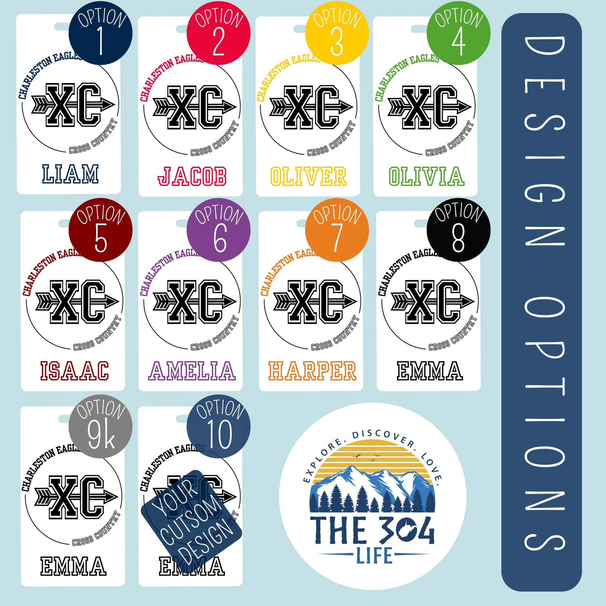 Personalized Cross Country Bag Tag for Runners XC Team Backpack Tag Custom Luggage ID Name Tag Track and Field Gift Athlete Tag Bulk Order