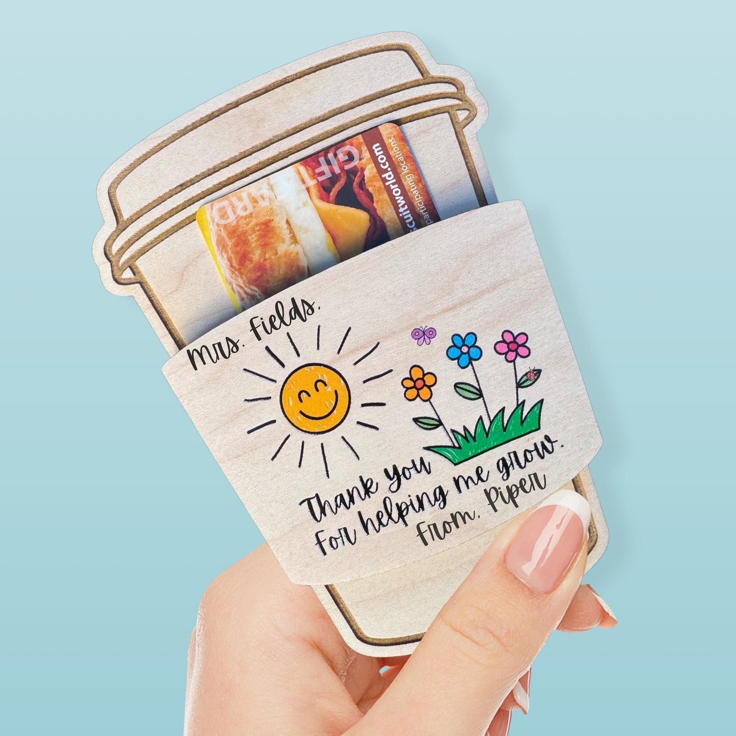 Christmas Teacher Gift Idea Coffee Gift Card Holder Pre K Classroom Teacher Thank You Present End of Semester Teacher Assistant Holiday Gift