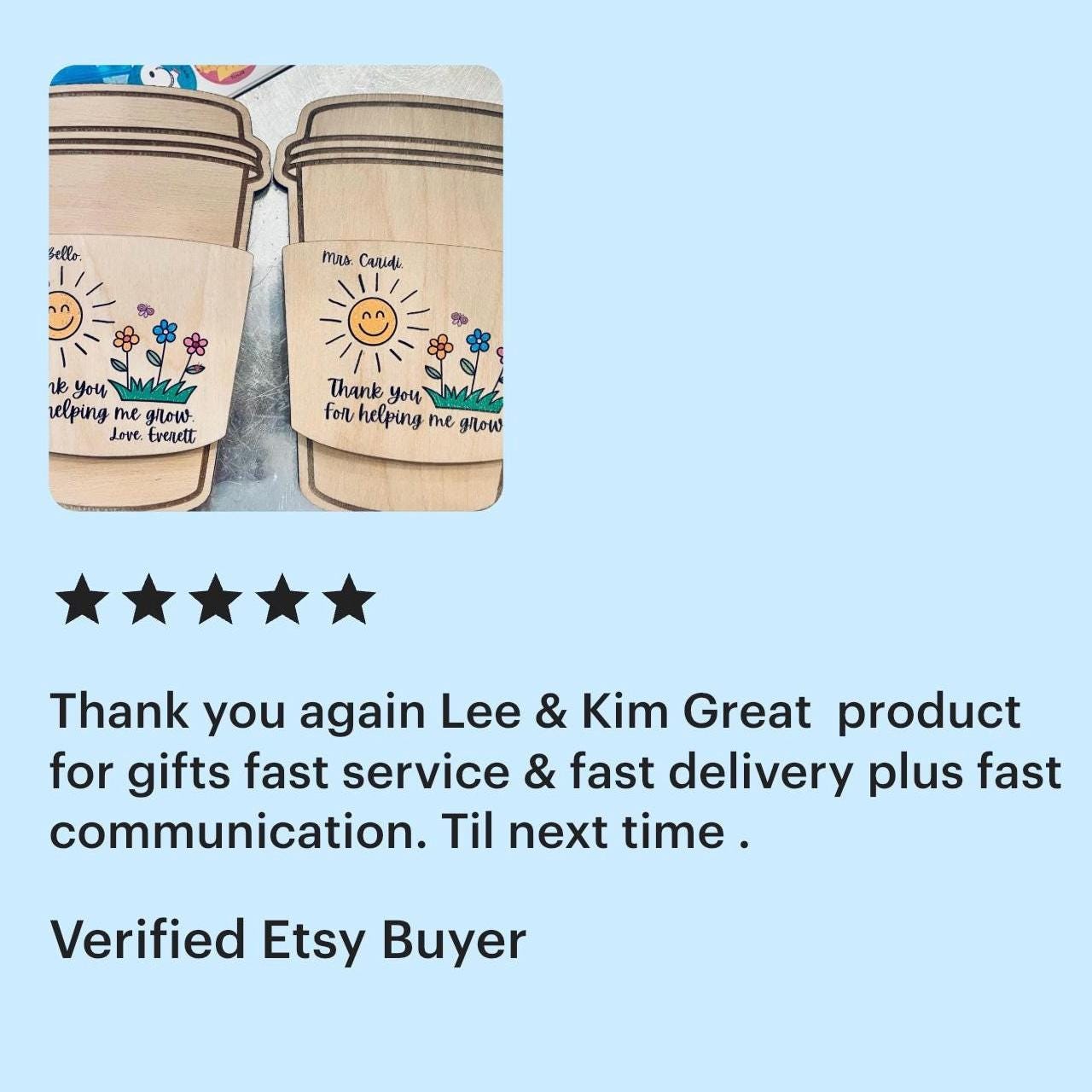 Teacher Appreciation Gift Coffee Card Holder Back to School Thank You Present End of Year Teacher’s Aide Gift Idea for Paraprofessional
