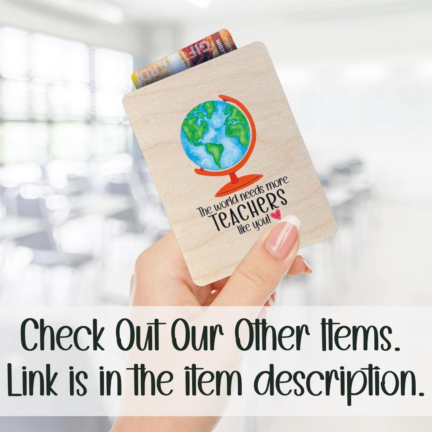 Teacher Appreciation Gift Coffee Card Holder Back to School Thank You Present End of Year Teacher’s Aide Gift Idea for Paraprofessional