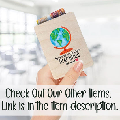 Teacher Appreciation Gift Coffee Card Holder Back to School Thank You Present End of Year Teacher’s Aide Gift Idea for Paraprofessional